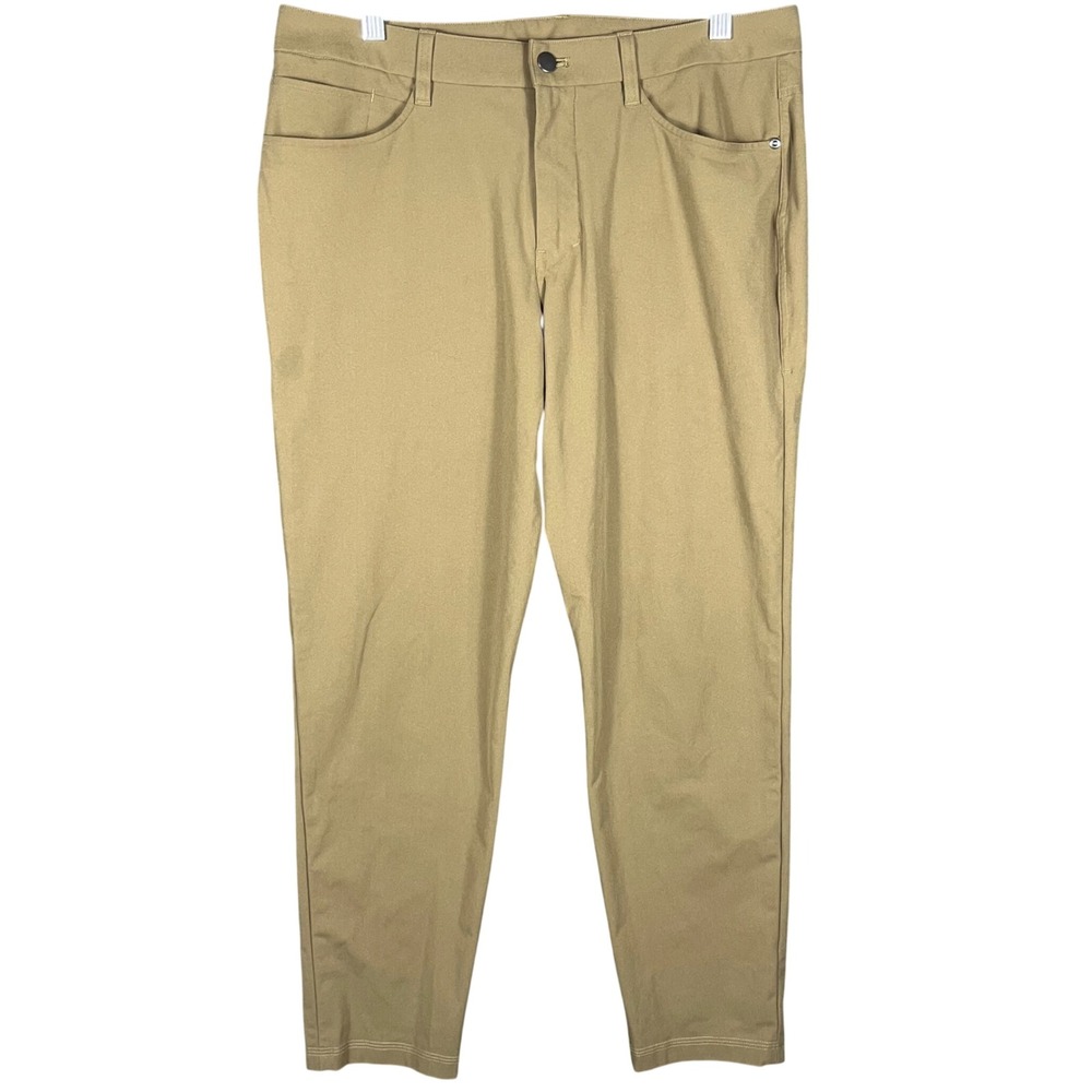 Lululemon ABC Pants Mens 33 Tan Khaki Stretch‎ 5 Pocket Performance Trousers